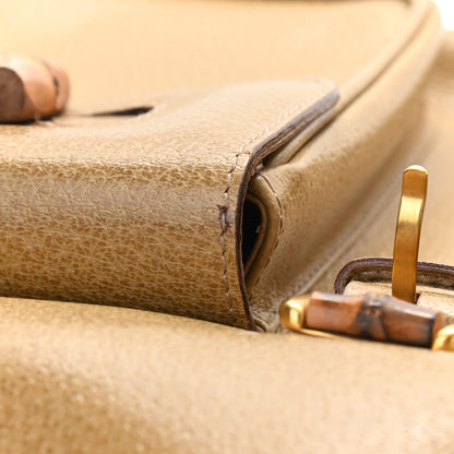 Gucci Calfskin Bamboo Backpack Beige 11 of 14