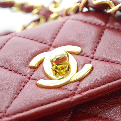 Chanel Lambskin Quilted Micro Mini Flap Red GHW 8 of 14