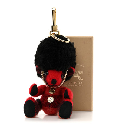 Burberry Cashmere Check Busby Thomas Bear Keychain Charm Parade Red 4 of 4