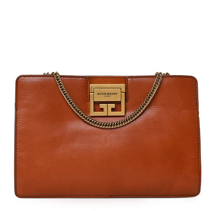 Givenchy Goatskin GV3 Frame Clutch Chestnut 1 of 8