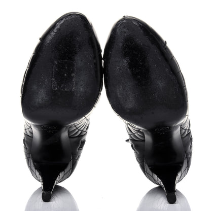 Chanel Lambskin Quilted CC Booties 39 Black 5 of 12