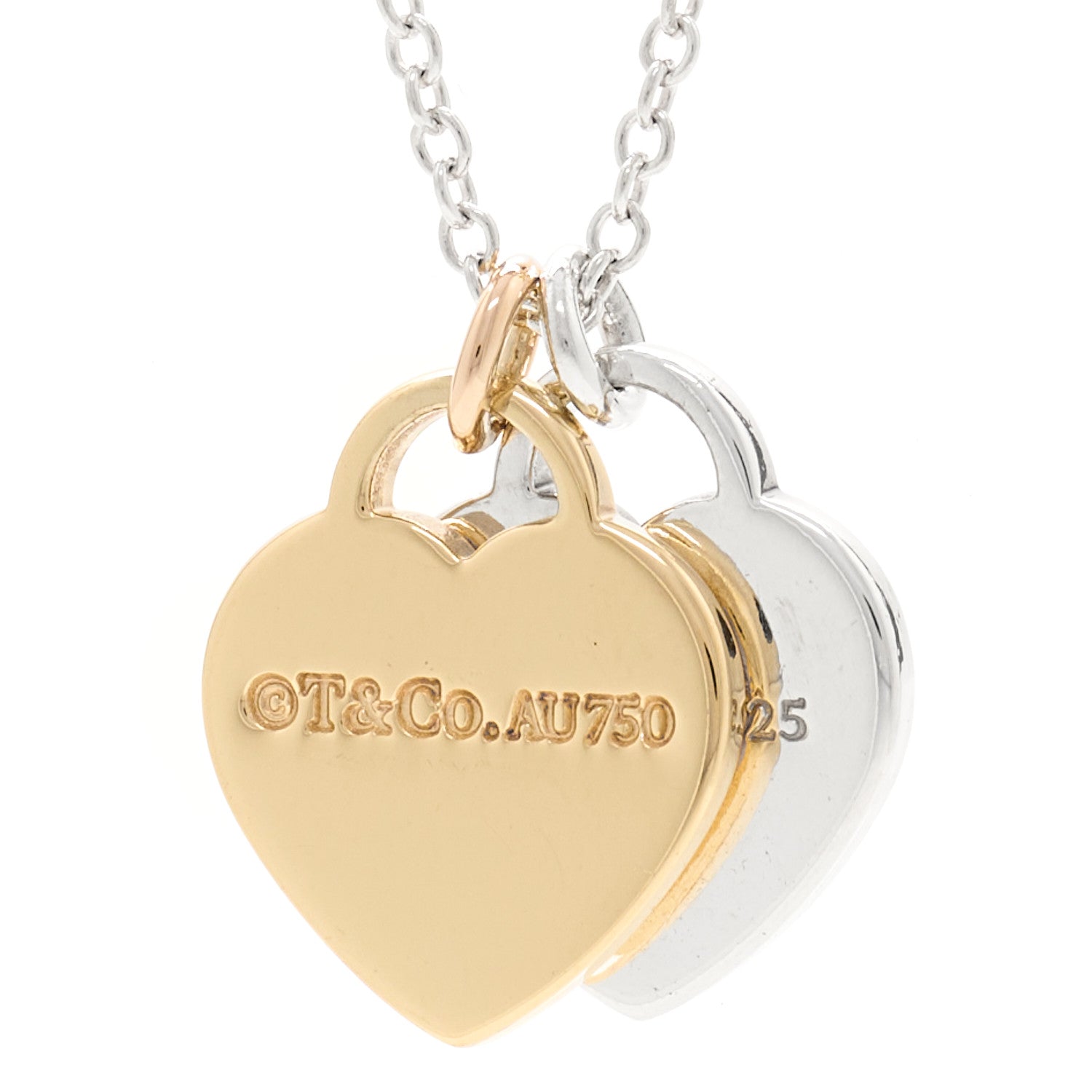 Tiffany Sterling Silver 18K Yellow Gold Mini Return to Tiffany