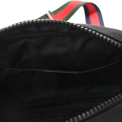 Gucci Canvas Web Tiger Embroidered Messenger Bag Black 4 of 9