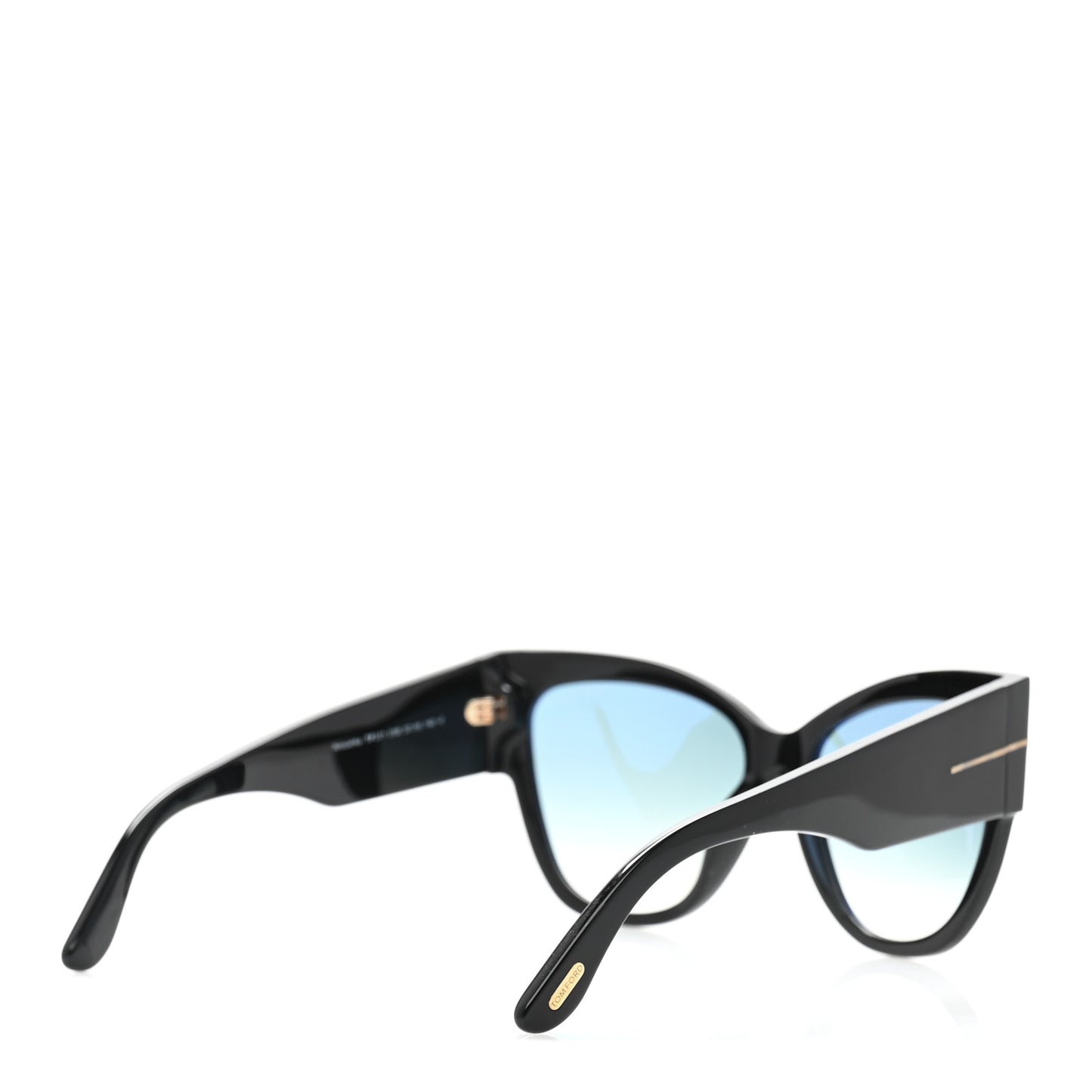 Acetate Anoushka Cat Eye Sunglasses TF371 Black