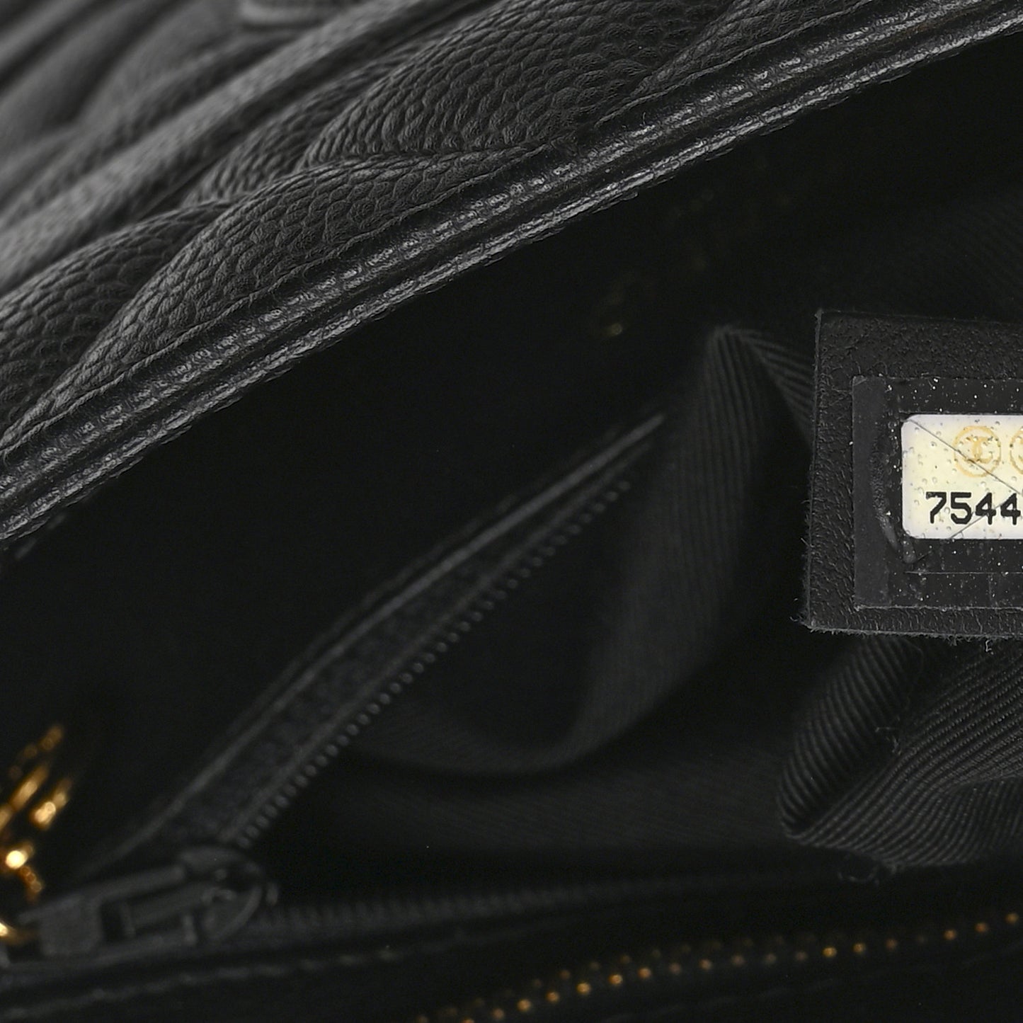 Caviar Quilted Medallion Tote Black