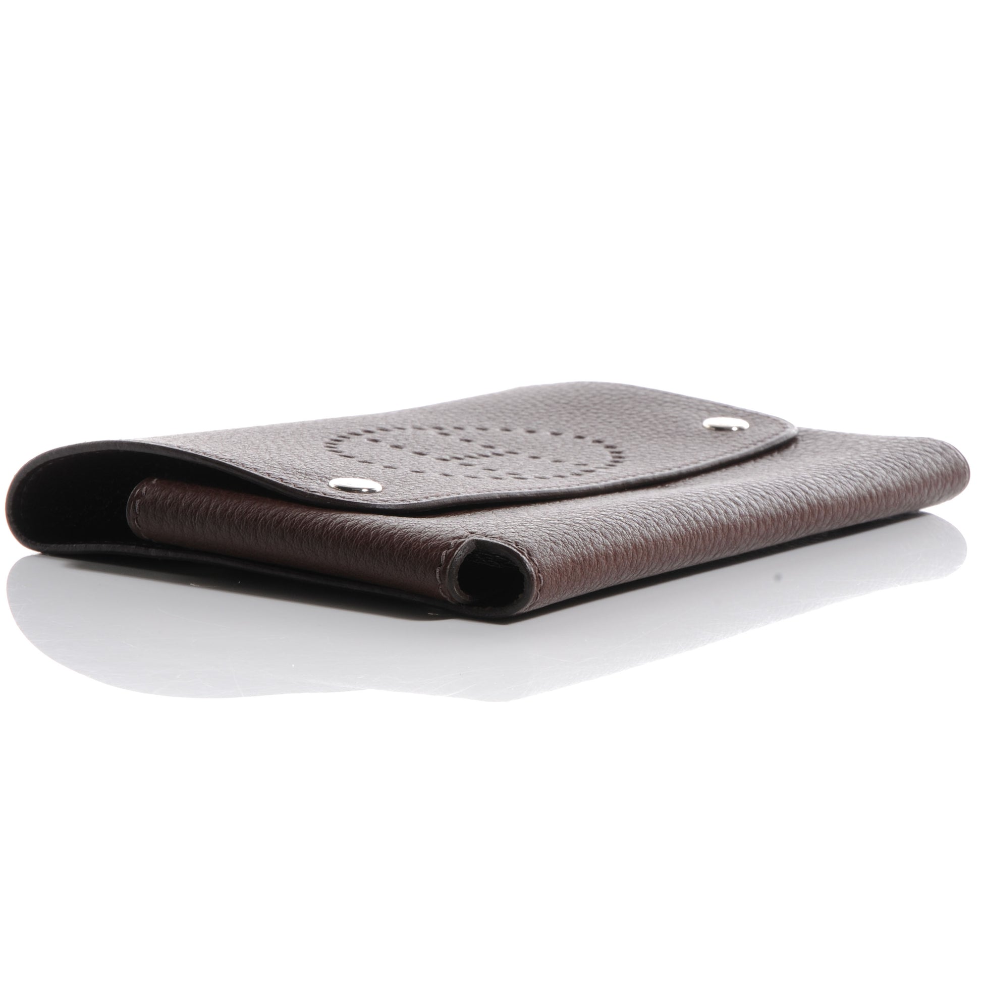 Hermes Taurillon Clemence Playing Cards Holder Chocolate 4 of 9