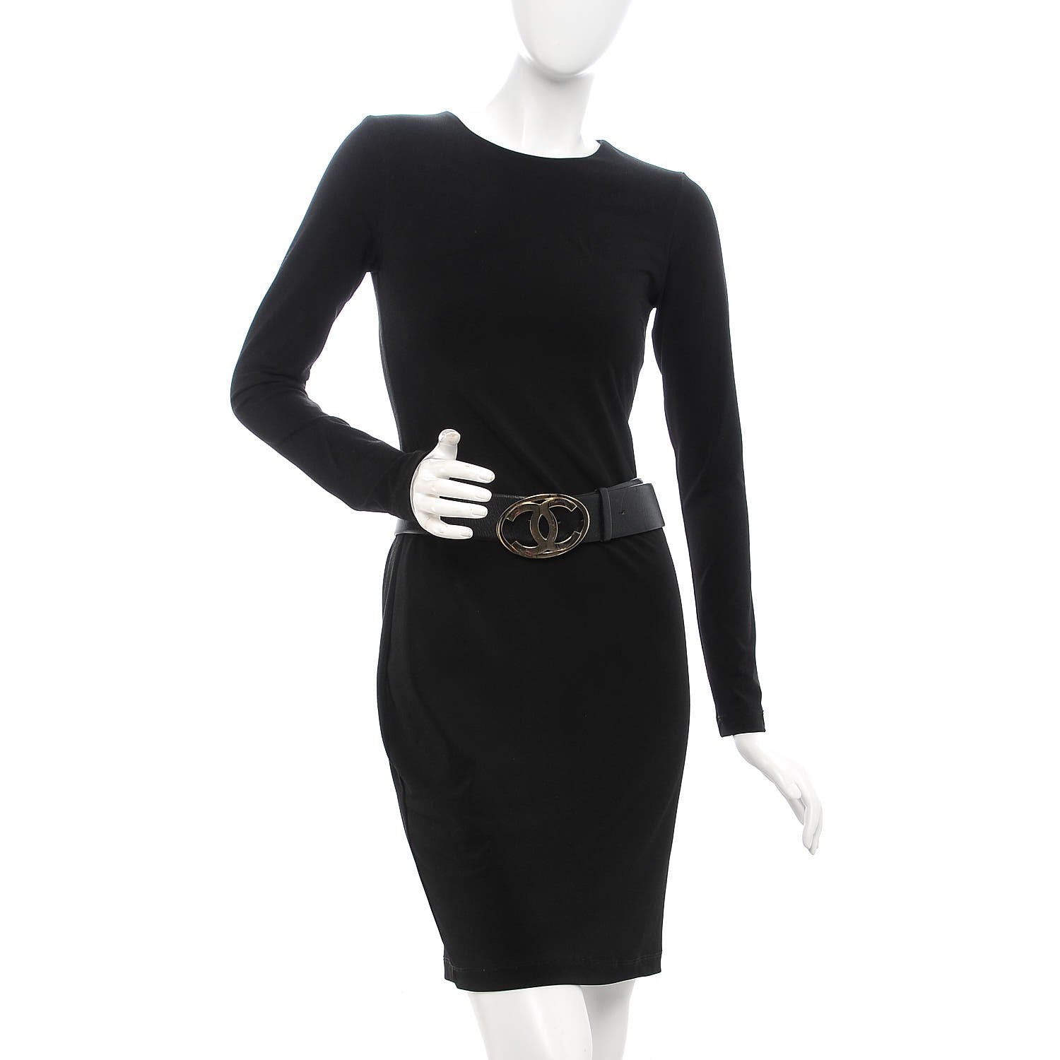 Chanel Calfskin CC Belt 80 32 Black 2 of 8