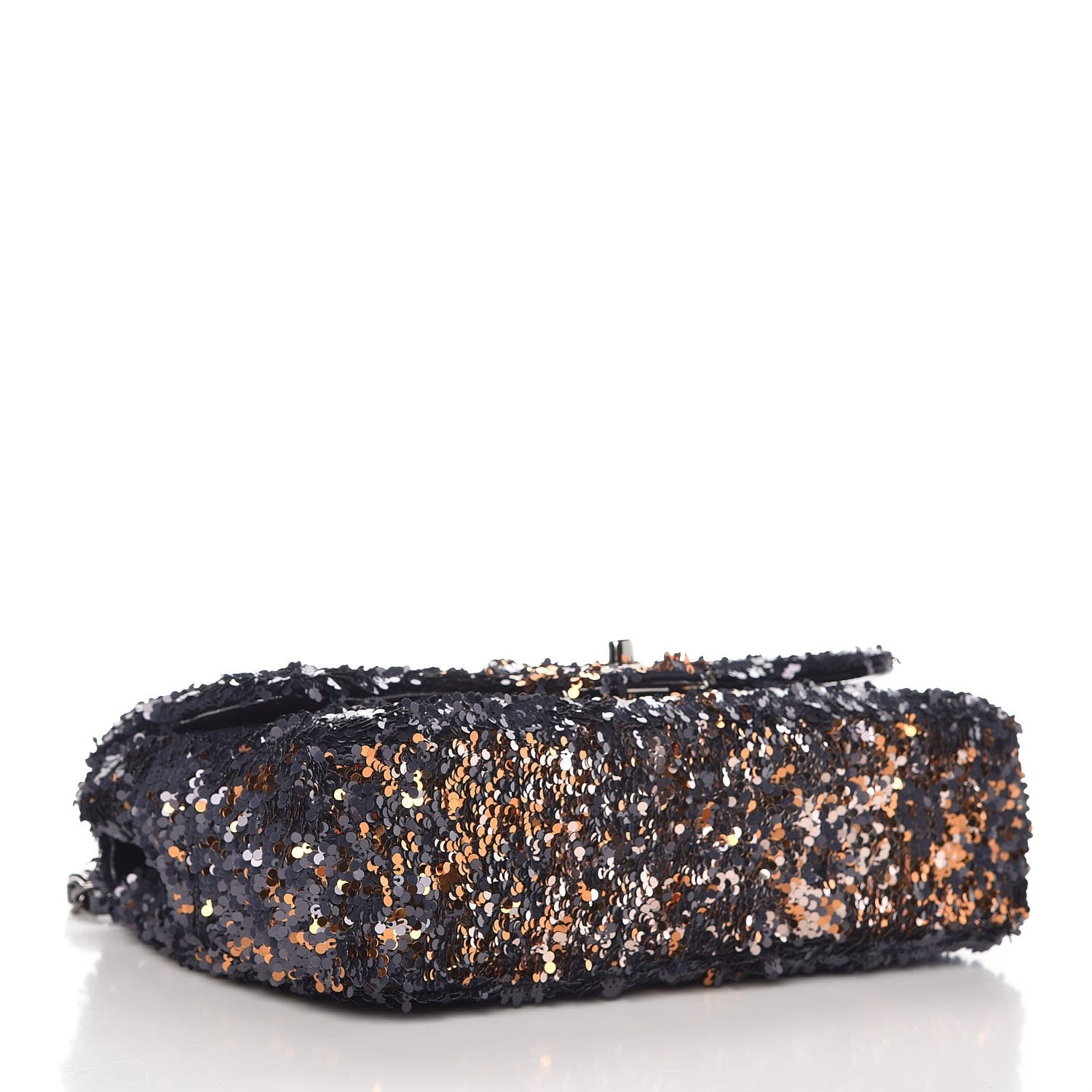 Chanel Sequin Medium Single Flap Bronze Black 4 of 7