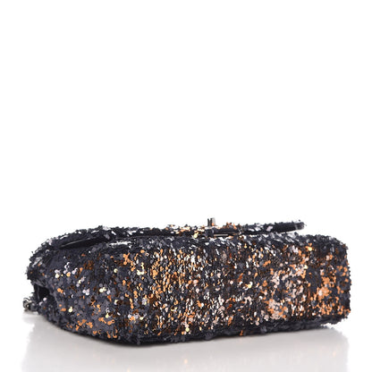 Chanel Sequin Medium Single Flap Bronze Black 4 of 7