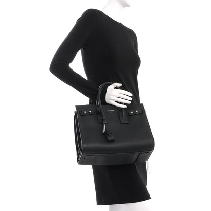 Saint Laurent Grained Calfskin Small Supple Sac De Jour Black 3 of 11