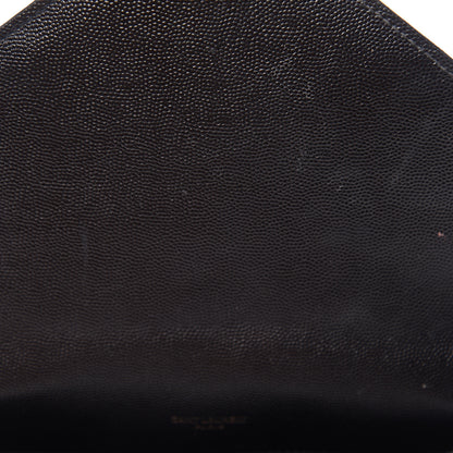 Saint Laurent Grain De Poudre Textured Mixed Matelasse Triquilt Medium Monogram Satchel Black 10 of 11