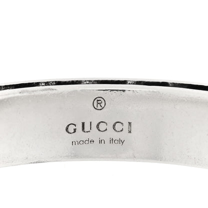 Gucci Sterling Silver Enamel Interlocking G Band Ring 58 8.25 4 of 4