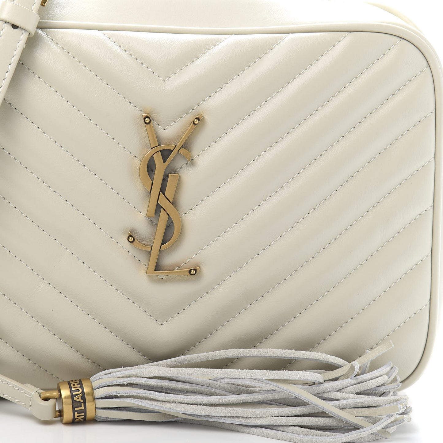 Calfskin Matelasse Monogram Lou Camera Bag Crema Soft