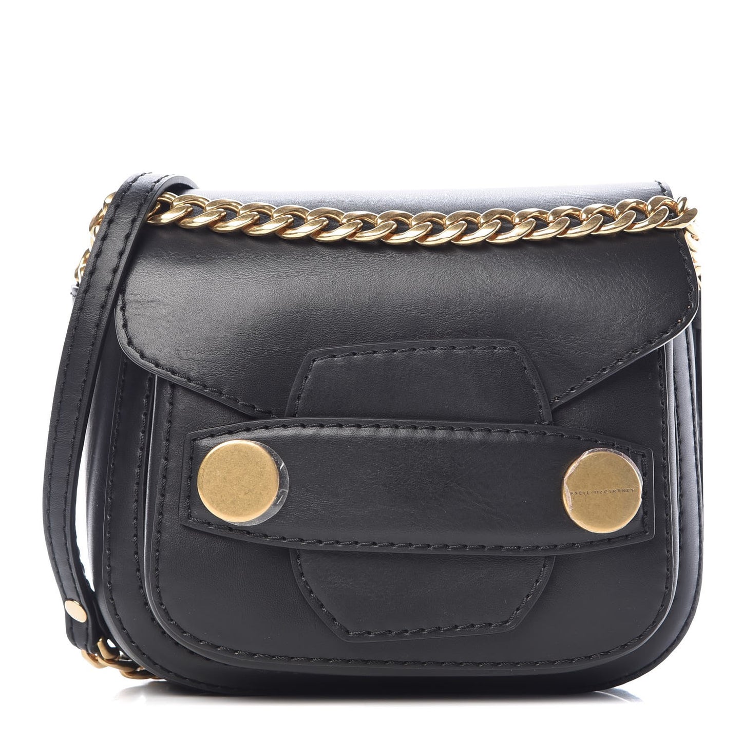 Eco Alter Nappa Popper Shoulder Bag Black