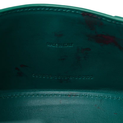 Balenciaga Shiny Calfskin Crocodile Embossed Hourglass Top Handle Bag XS Jade 7 of 13