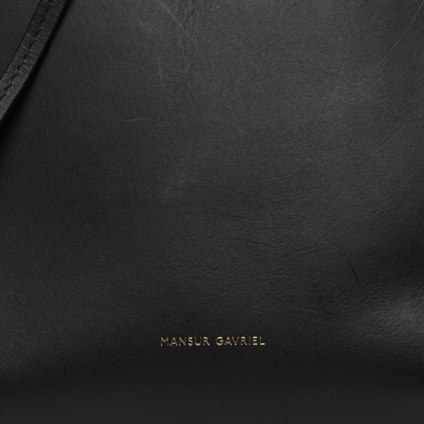 Vegetable Tanned Calfskin Bucket Bag Black Flamma
