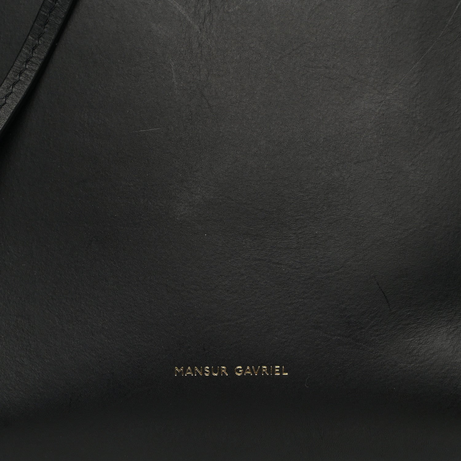 Mansur Gavriel Vegetable Tanned Calfskin Bucket Bag Black Flamma 6 of 9
