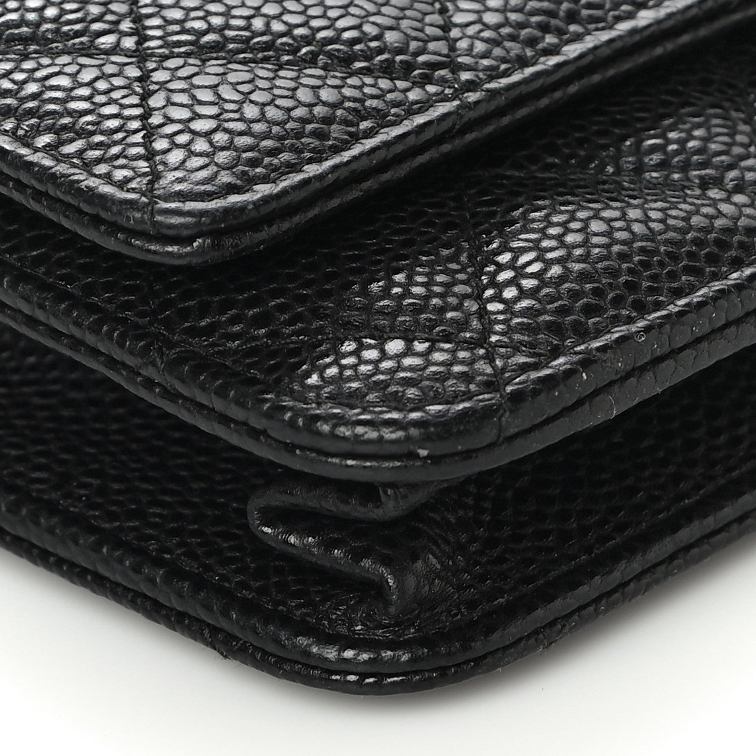 Chanel Caviar Quilted Golden Class Wallet On Chain WOC Black 10 of 12
