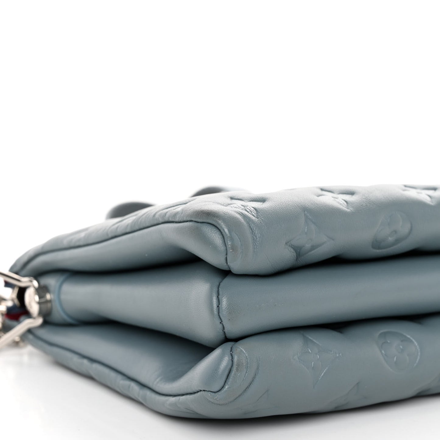 Lambskin Embossed Monogram Coussin PM Blue Glacier