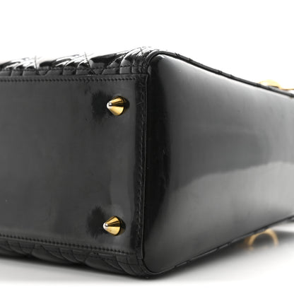 Christian Dior Patent Cannage Medium Lady Dior Black 10 of 14