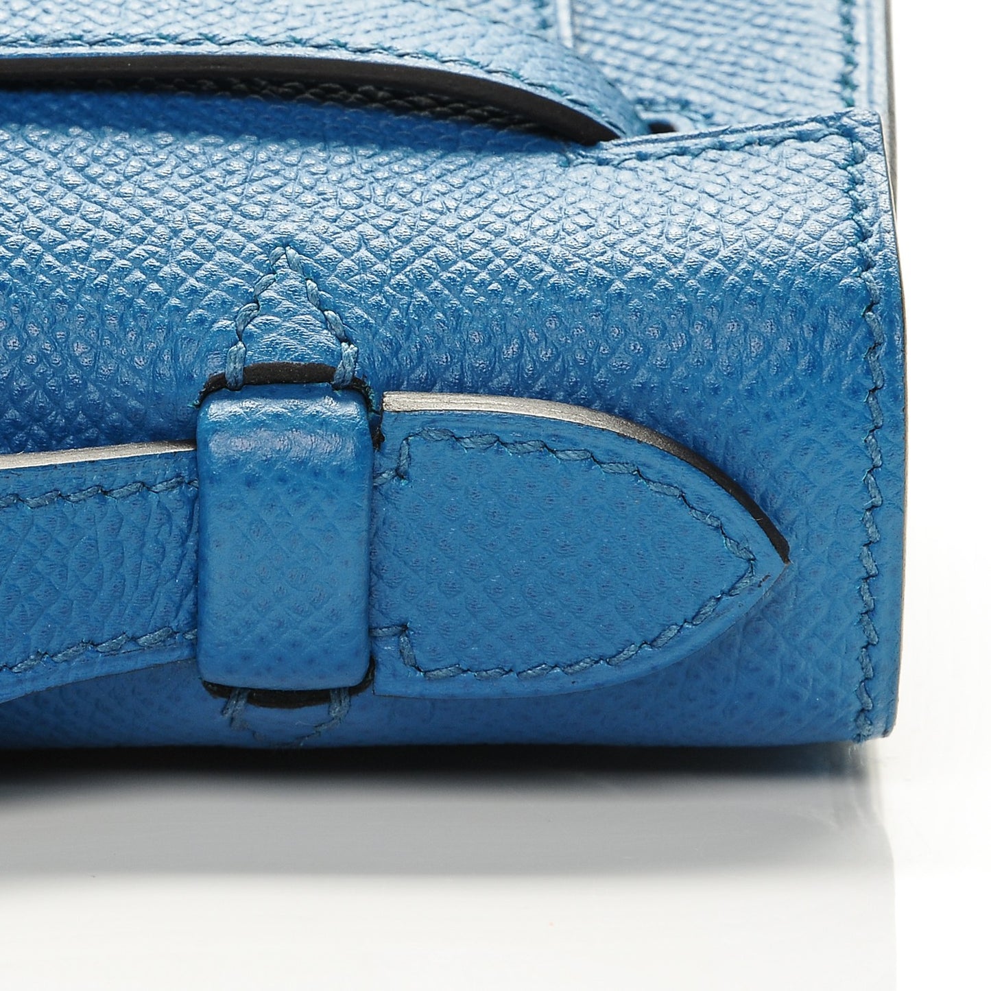 Epsom Kelly Pochette Clutch Bleu Izmir