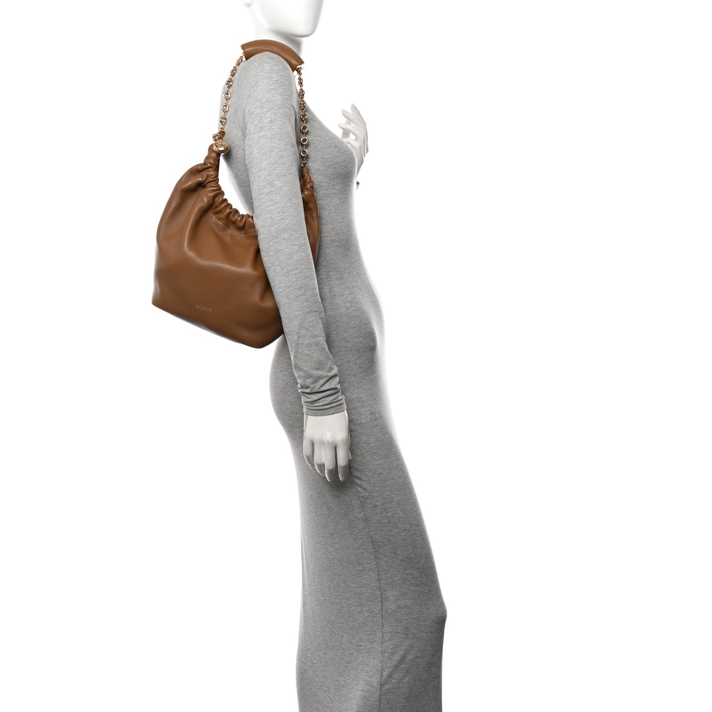 Nappa Small Squeeze Bag Oak