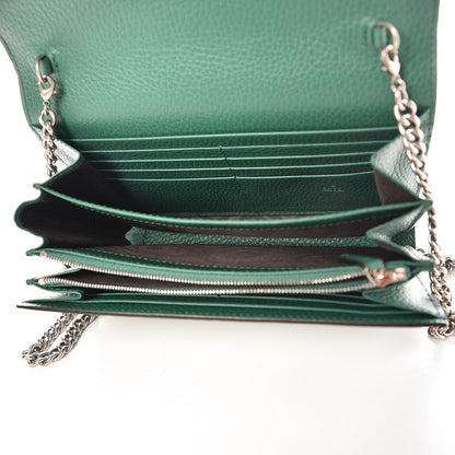 Gucci Calfskin Mini Dionysus Chain Wallet Emerald 5 of 7