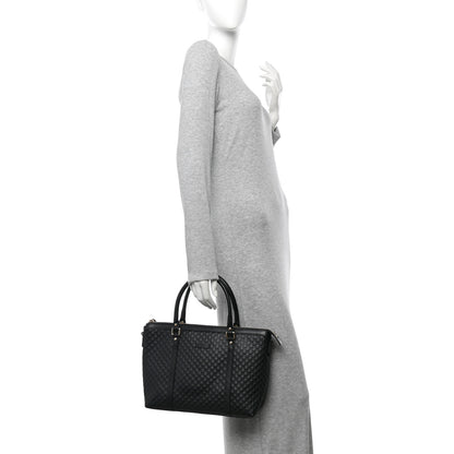 Gucci Soft Microguccissima Small Zippered Satchel Black 2 of 10