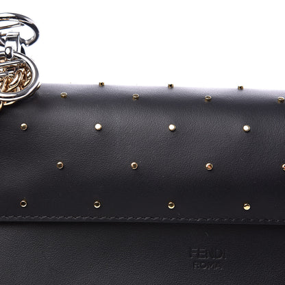 Fendi Vitello Liberty F is Studded Small Kan I Shoulder Bag Black 11 of 13