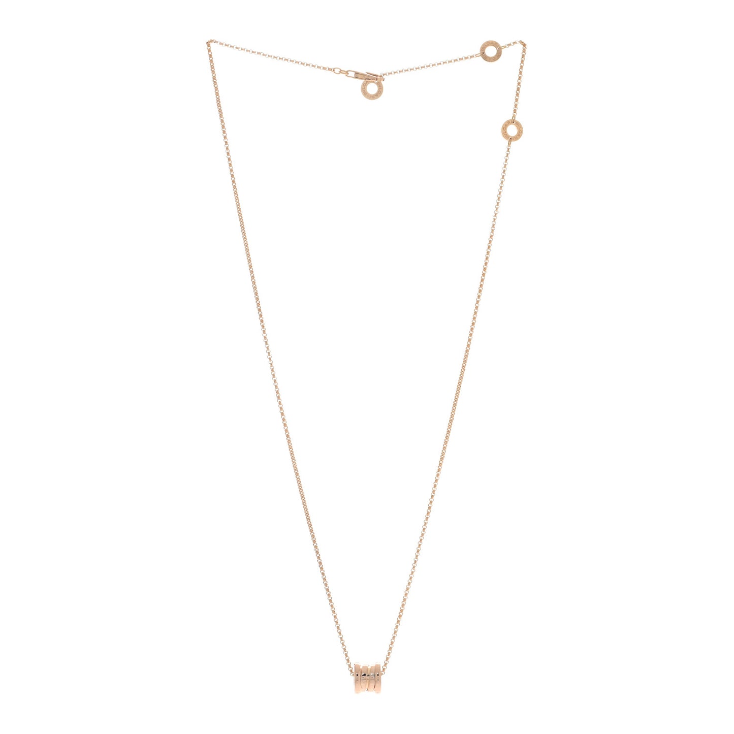 18K Rose Gold Mini B.Zero1 Pendant Necklace