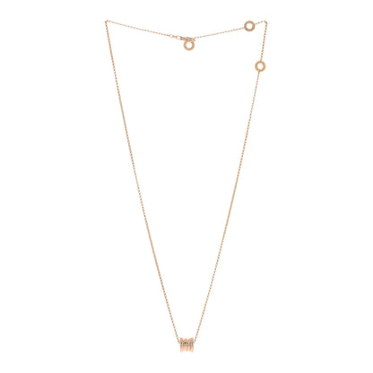 Bulgari 18K Rose Gold Mini B.Zero1 Pendant Necklace 3 of 5