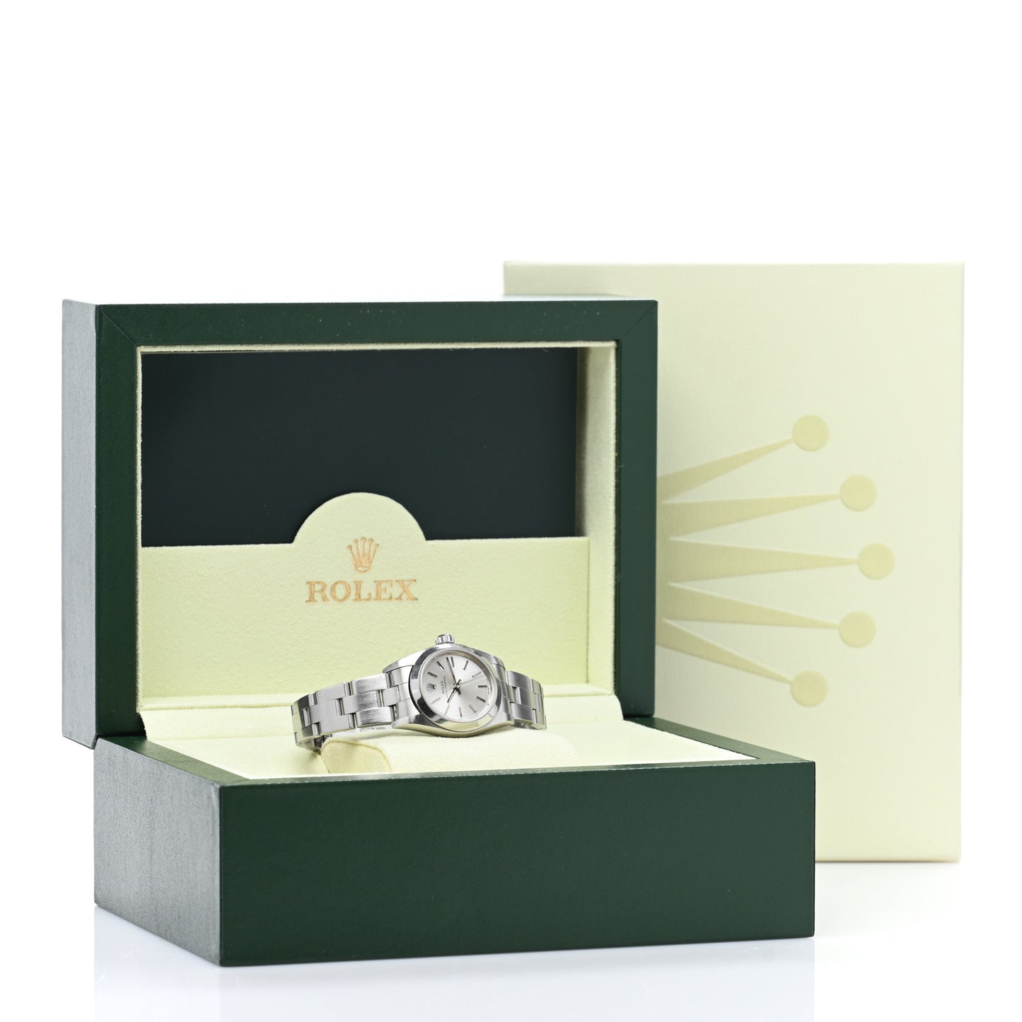 Stainless Steel 24mm Oyster Perpetual Watch Silver 76080