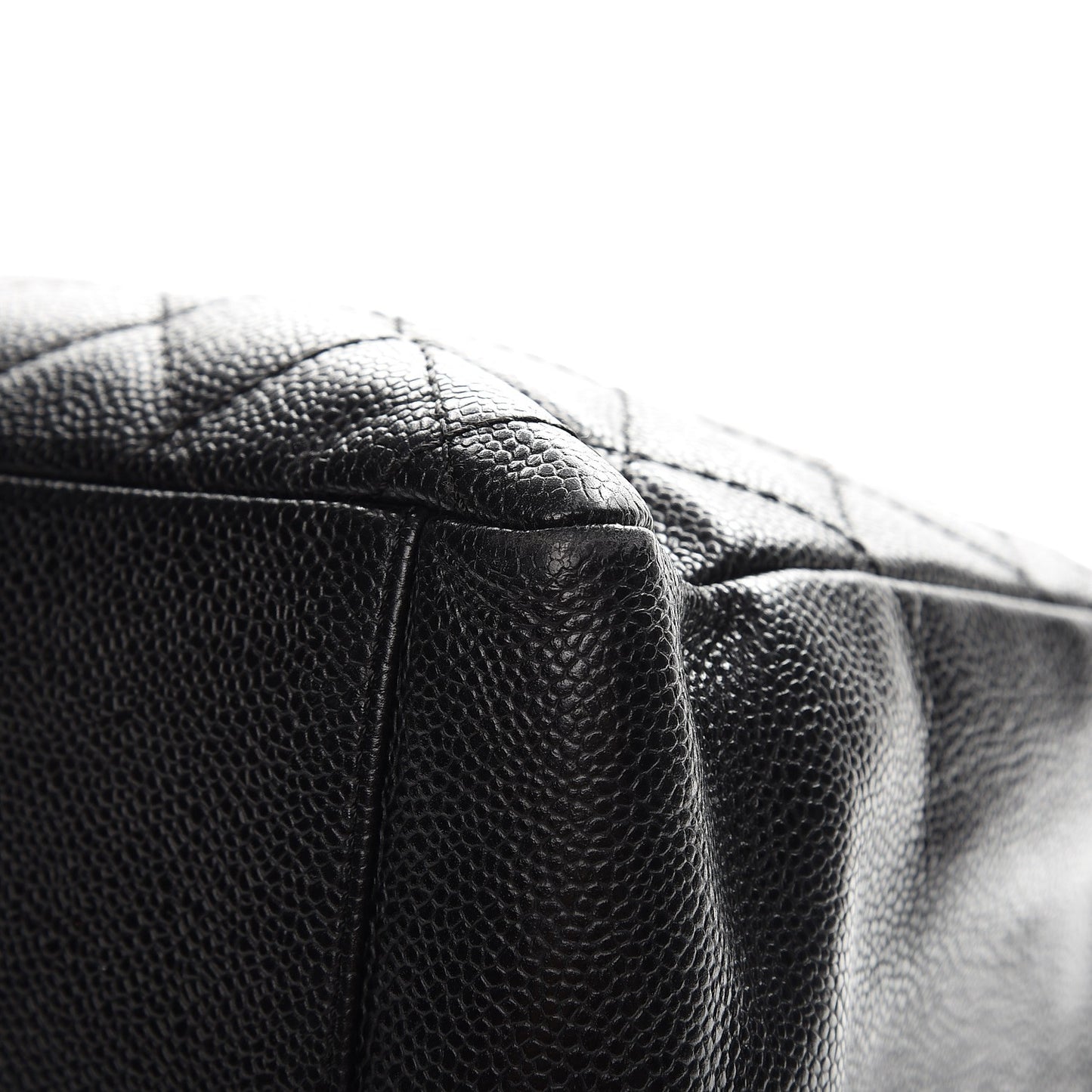 Caviar Quilted Grand Shopping Tote GST Black