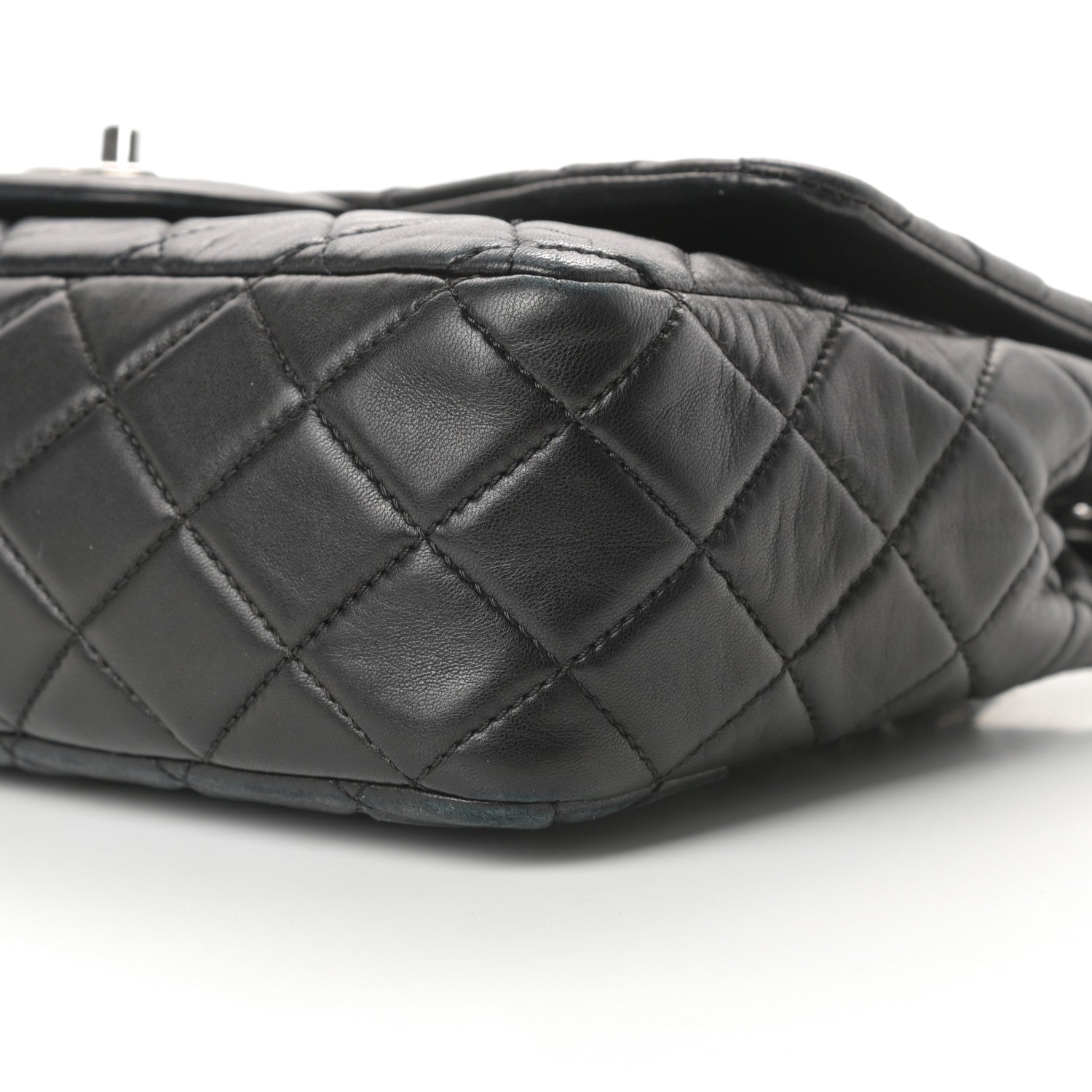 Chanel Lambskin Quilted Jumbo Single Flap Black 10 of 13