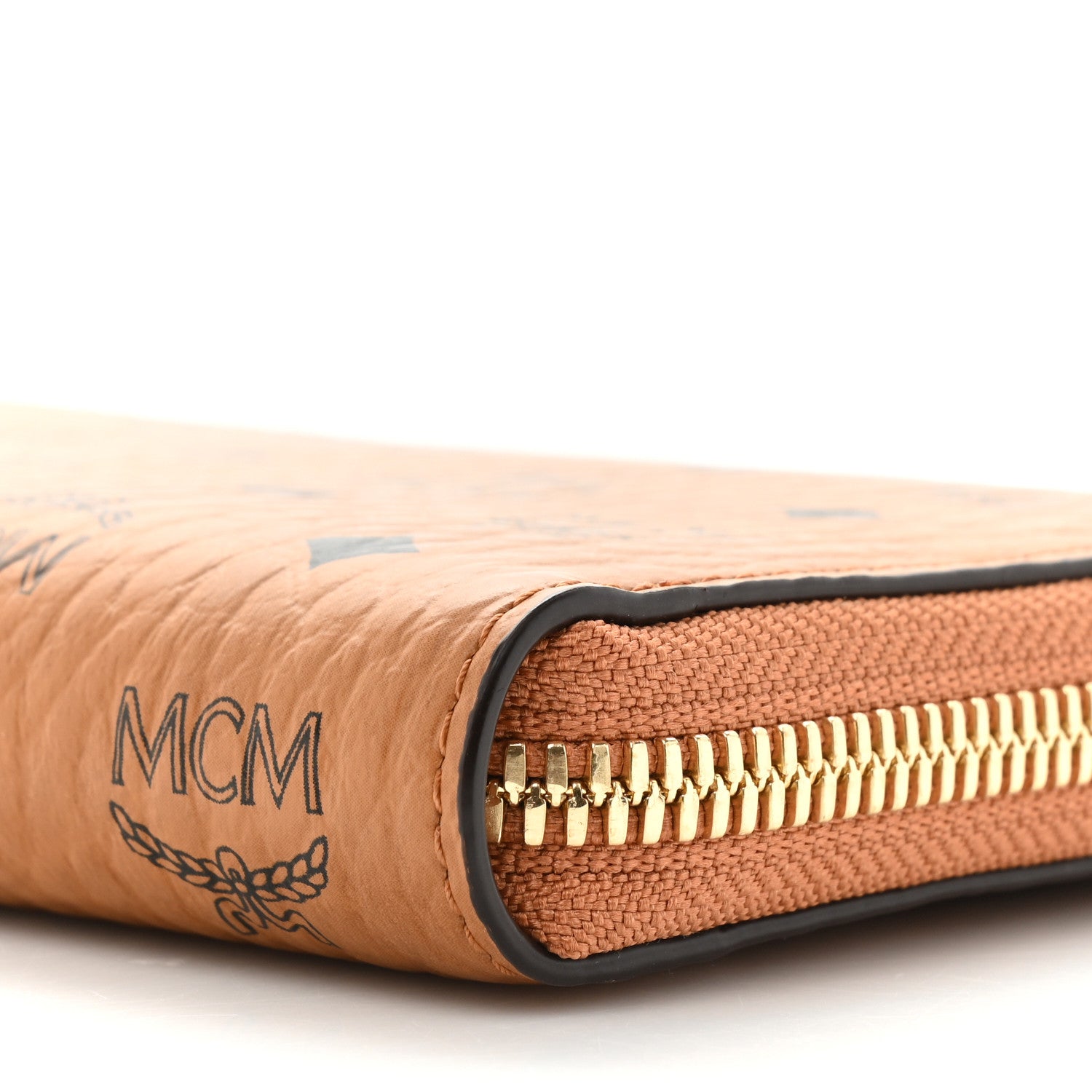 MCM Visetos Large Zip Around Wallet Cognac 9 of 11