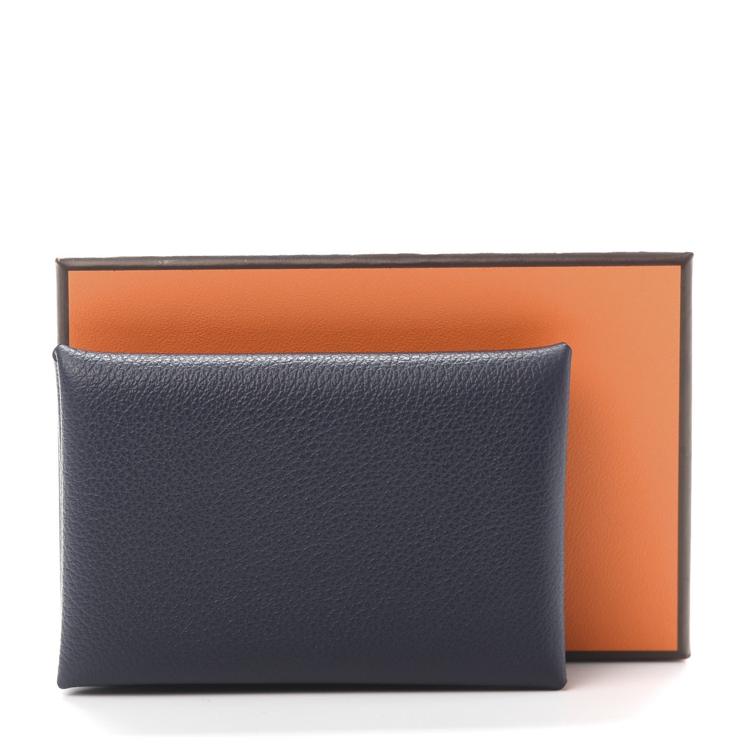 Hermes Evercolor Calvi Card Case Bleu Nuit 10 of 10
