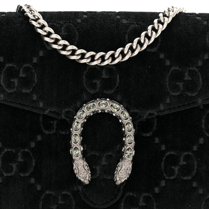 Gucci Velvet GG Monogram Mini Dionysus Chain Wallet Black 8 of 11