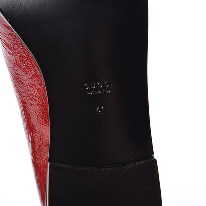 Gucci Naplack Patent Horsebit Womens Banks Loafers 41 Red 8 of 11