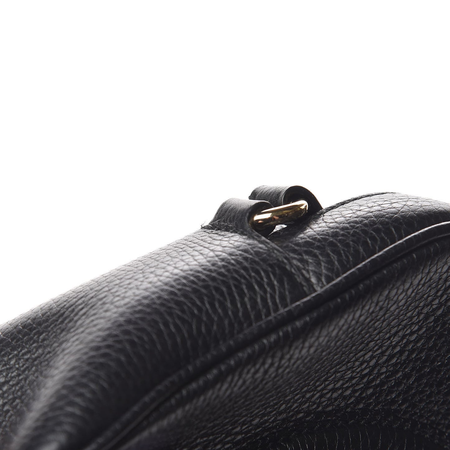 Pebbled Calfskin Small Soho Disco Bag Black