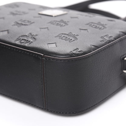 MCM Calfskin Ottomar Monogram Klara Crossbody Bag Black 8 of 9