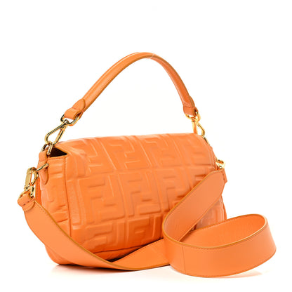 Fendi Nappa FF 1974 Embossed Baguette Clementine 3 of 13