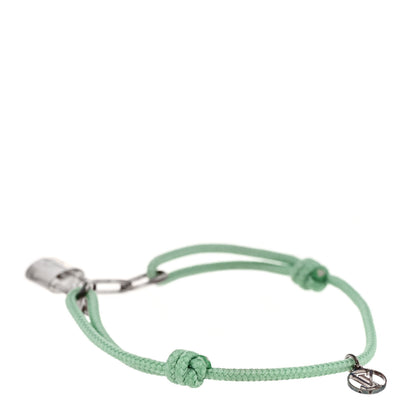 Louis Vuitton X Virgil Abloh Sterling Silver Lockit Adjustable Cord Bracelet Green 2 of 5