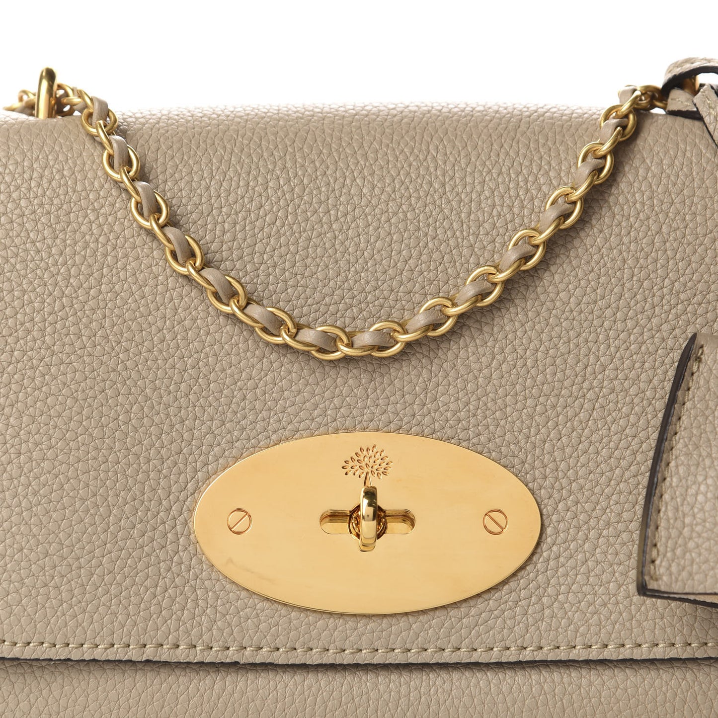 Small Classic Grain Calfskin Small Lily Flap Solid Grey
