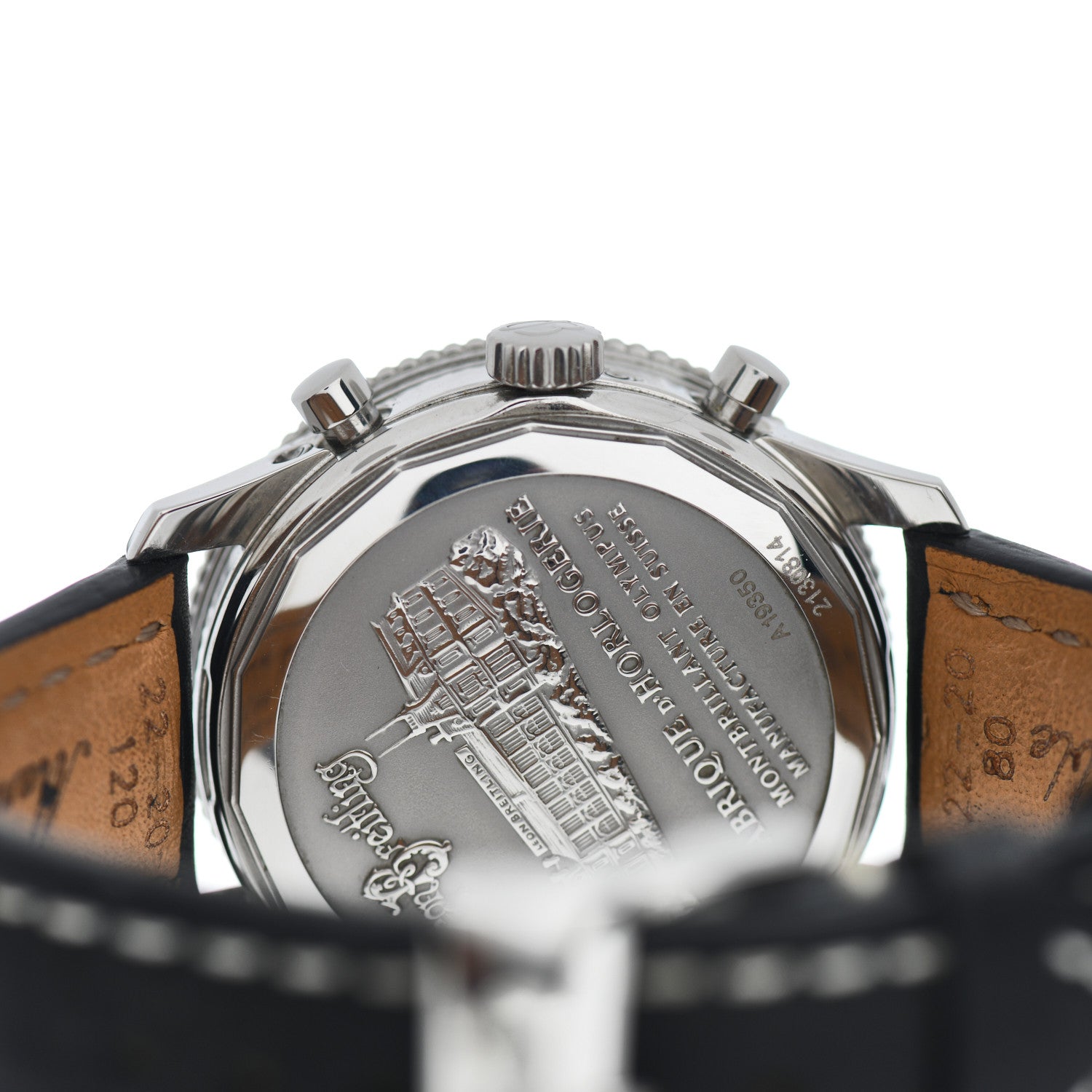 Breitling Stainless Steel Alligator 41.5mm Navitimer Montbrilliant Olympus Automatic Watch A19350 4 of 4