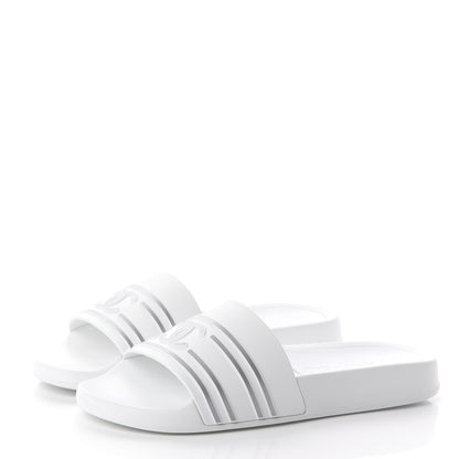 Chanel PVC CC Mules Sandals 38 White Grey 3 of 7