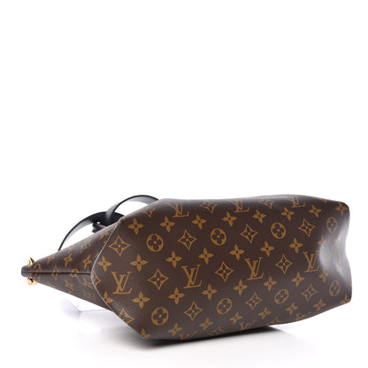 Louis Vuitton Monogram Flower Zipped Tote MM Black 4 of 11