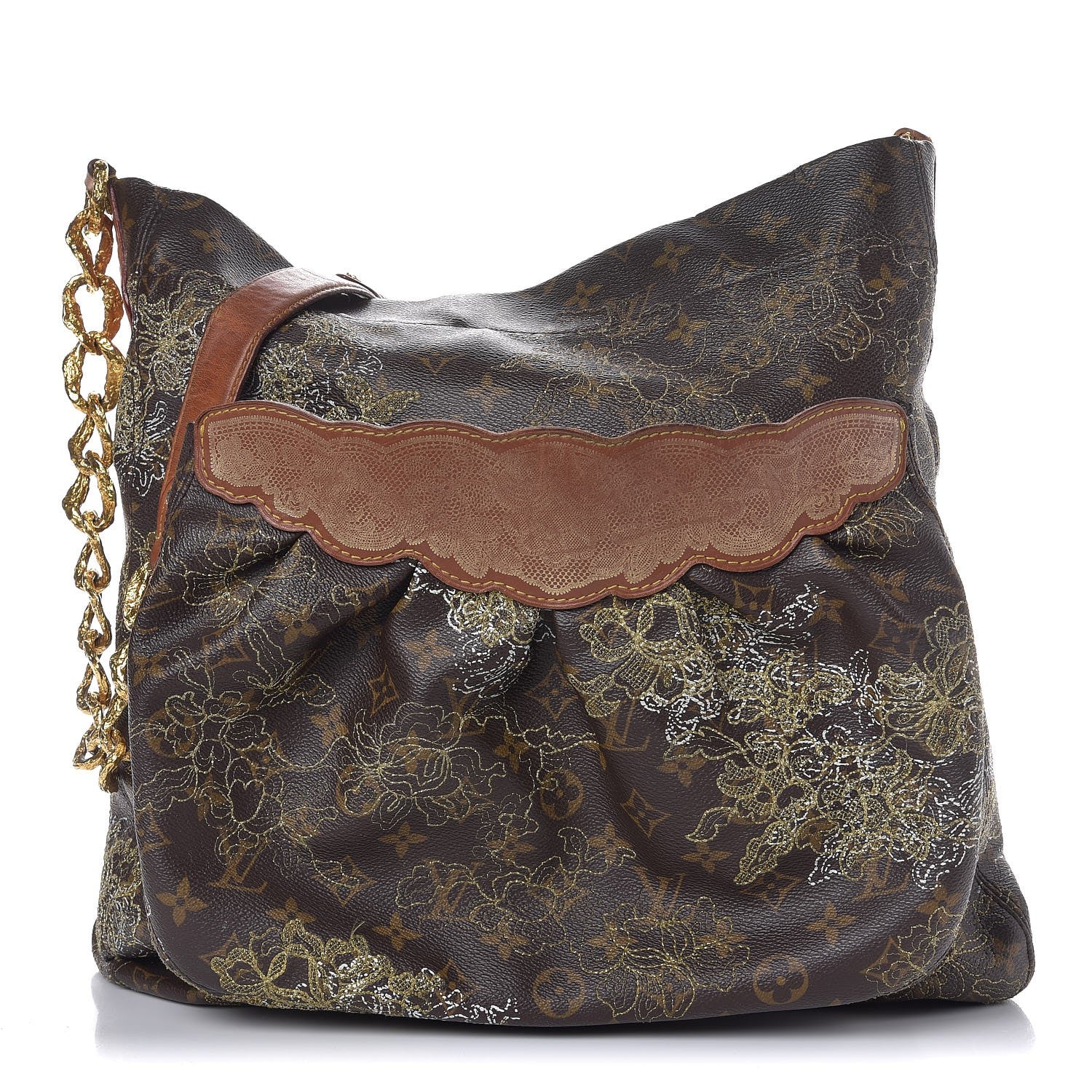 Louis Vuitton Monogram Dentelle Fersen Gold 1 of 18