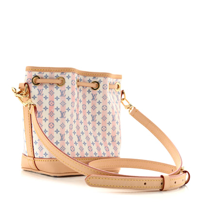 Louis Vuitton Minigram LV Stamp Nano Noe Blue 3 of 10