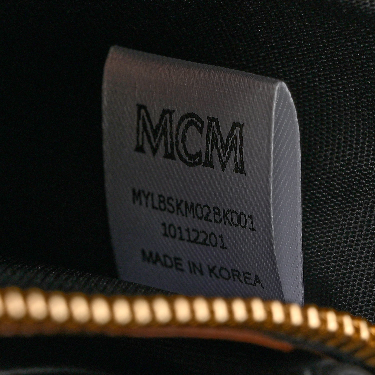 MCM Calfskin Ottomar Monogram Large Aren Zip Wallet Black 7 of 7