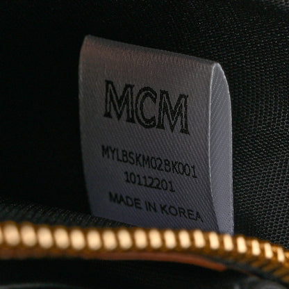 MCM Calfskin Ottomar Monogram Large Aren Zip Wallet Black 7 of 7
